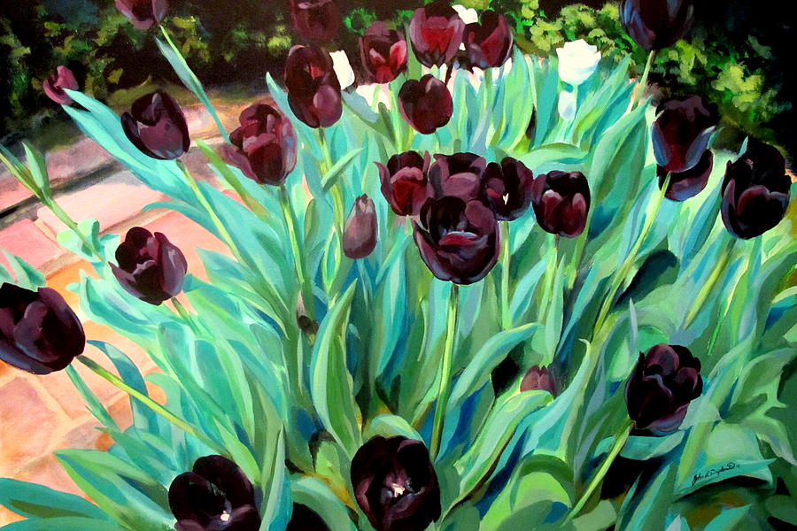 Walk Among the Tulips Painting by John  Duplantis