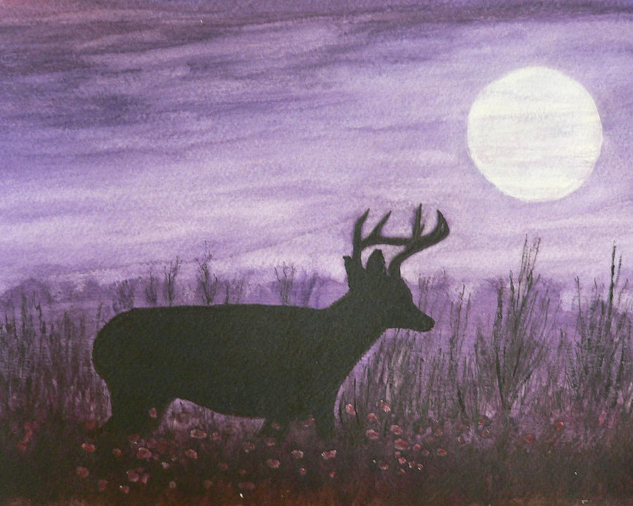 Walk in the moonlight Painting by Dan Wagner