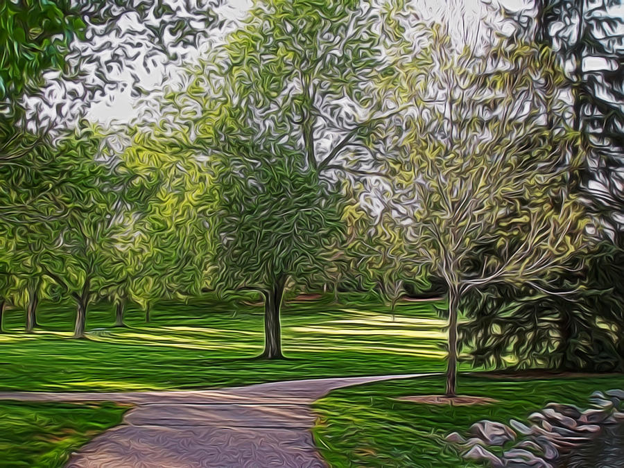Walk in the Park Digital Art Digital Art by Ernest Echols