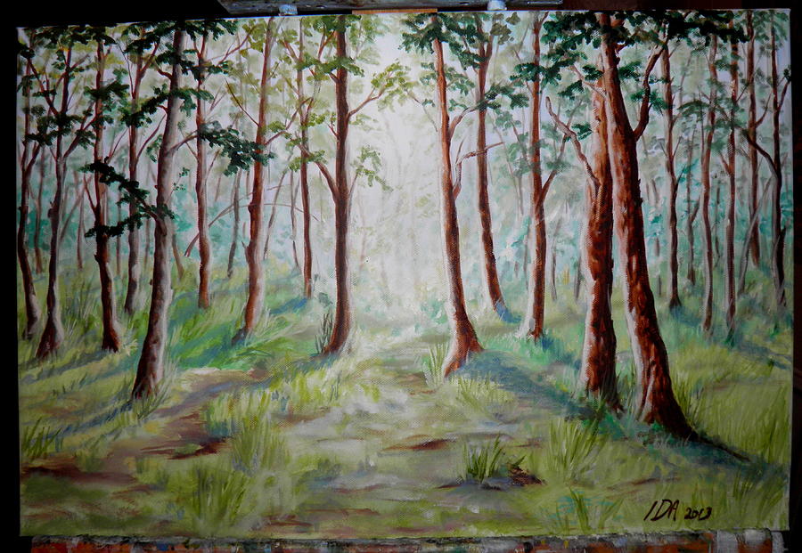 Walk In The Woods Painting by Ida Eriksen