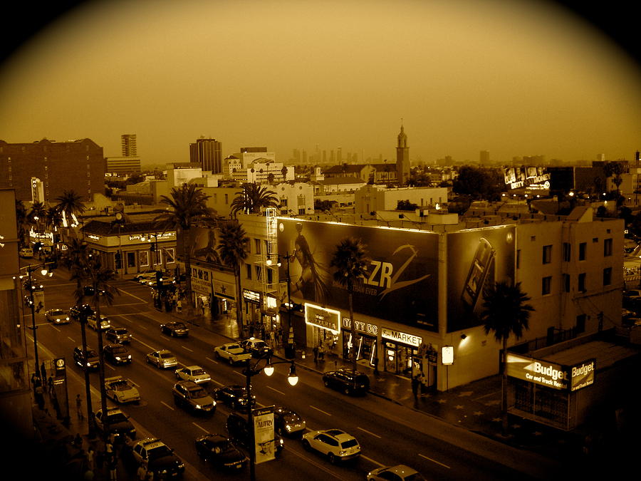 Walk of Fame Hollywood in sepia Photograph by Monique Wegmueller
