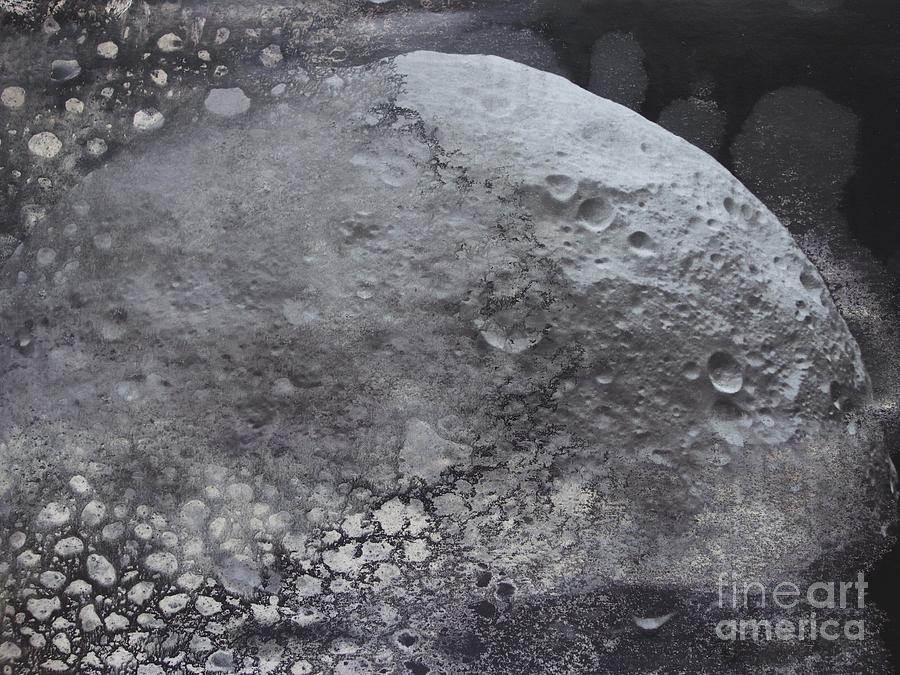 Black And White Mixed Media - Walk on the Moon by Jacklyn Duryea Fraizer