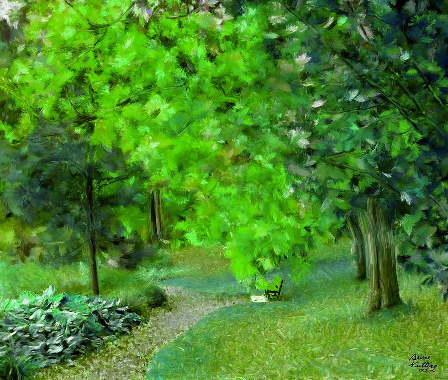 Walk Through the Park in the Spring Painting by Bruce Nutting