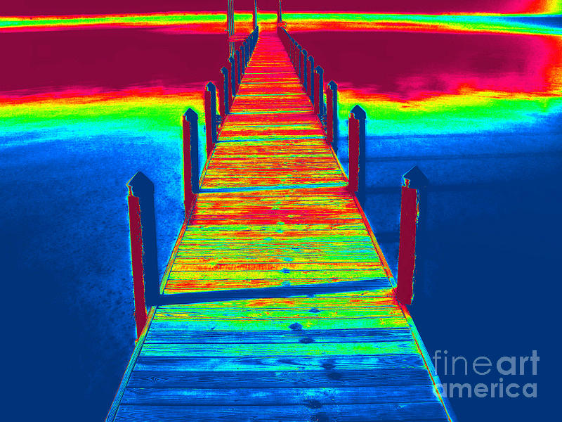 Docks Digital Art - Walk To Color by Andy Englehart