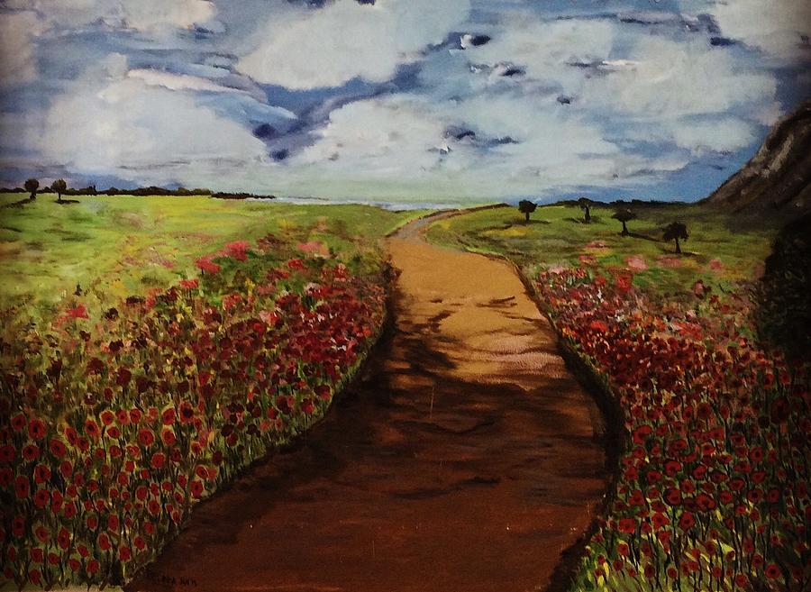 Walk Toward Sanity and Peace Painting by Belinda Low