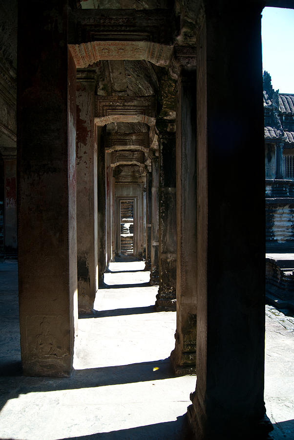 Walk way View Angkor Wat Photograph by James Gay