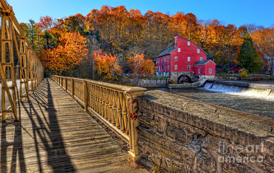 Walk With Me - Clinton Red Mill House in the Fall Photograph by Lee Dos Santos
