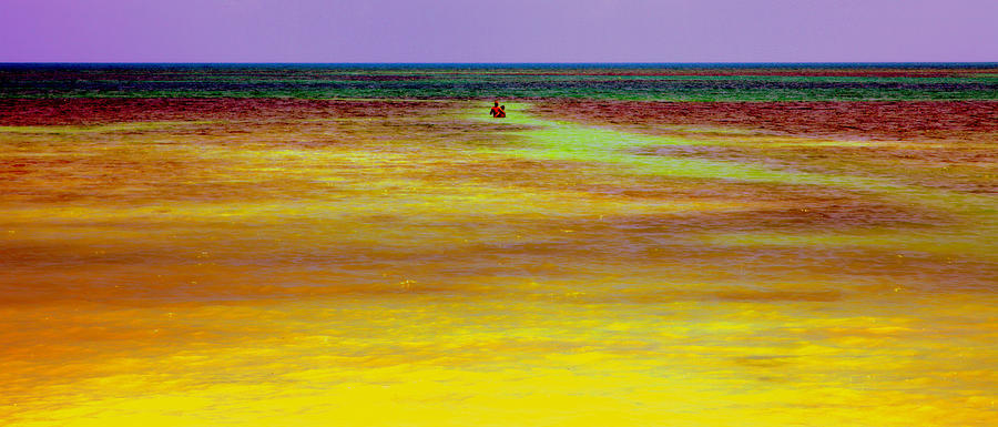 Beach Photograph - FOLLOW ME to the DEEP BLUE SEA by Karen Wiles