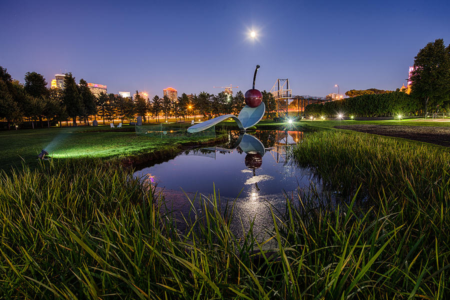 Minneapolis Photograph - Walker Spoon and Moon by Christopher Broste