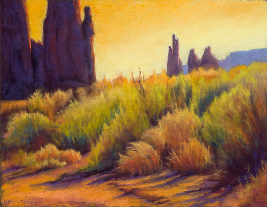 Desert Painting - Walk in the Wash by Marjie Eakin-Petty
