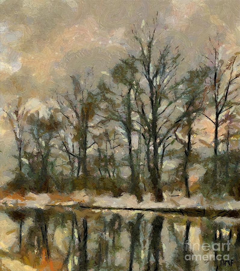 Walking Along The River Painting by Dragica  Micki Fortuna
