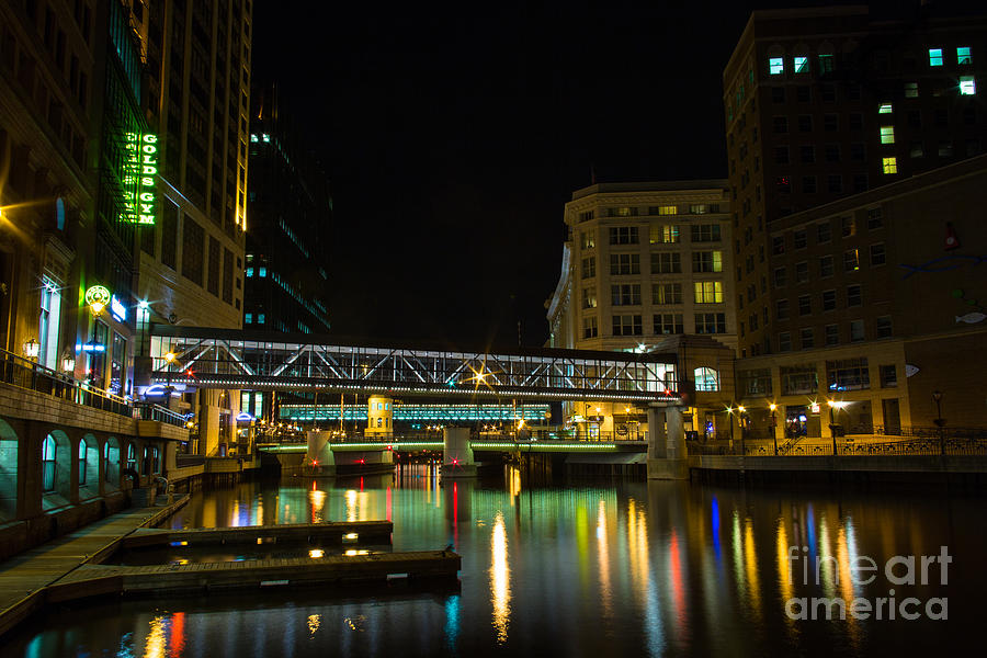 Milwaukee Photograph - Walking Bridge Glow by Andrew Slater