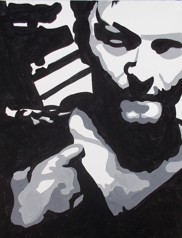 Walking Dead Daryl Close Painting by Marisela Mungia