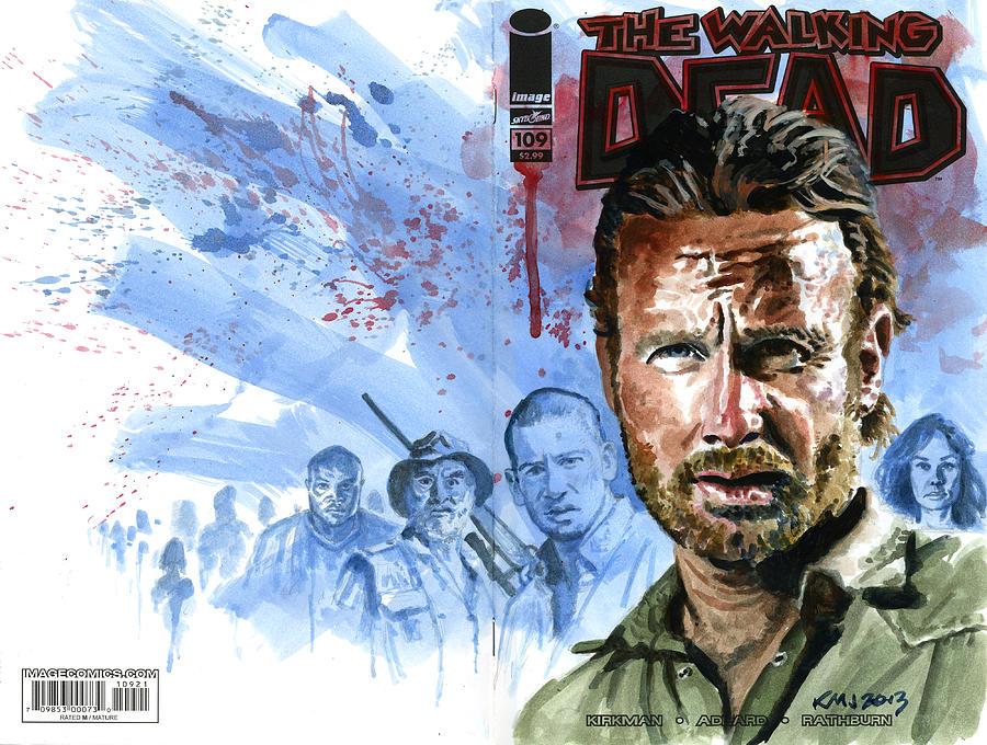 Walking Dead Glenn and Maggie Poster by Ken Meyer jr - Fine Art