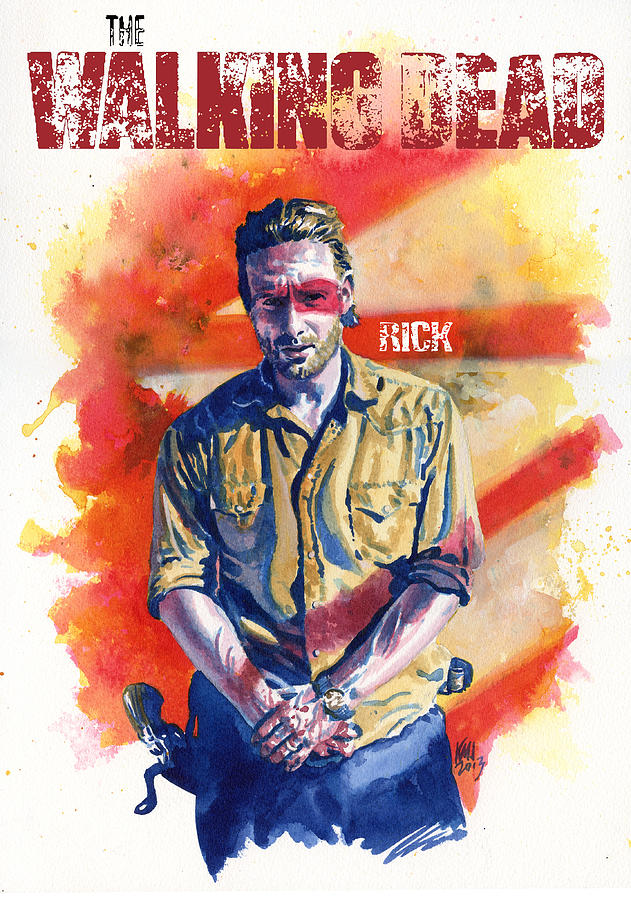 Fantasy Painting - Walking Dead Rick by Ken Meyer jr