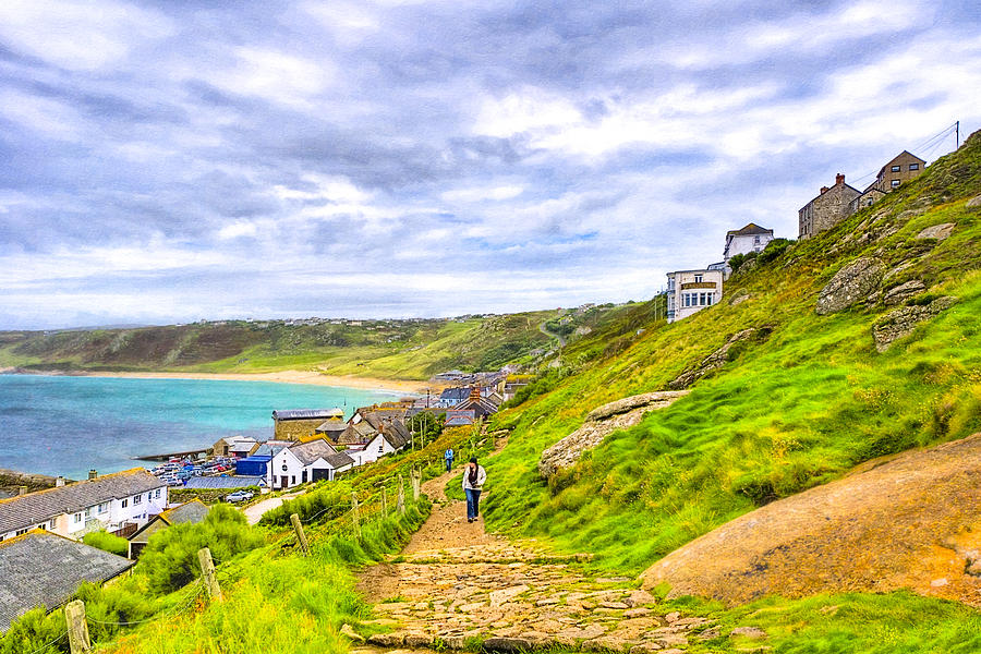 Walking Into Sennen Cove On The Cornish Coast Photograph by Mark Tisdale