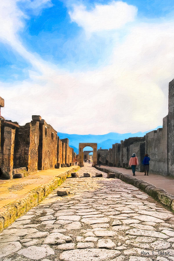 Walking Into The Past - Streets of Pompeii Photograph by Mark Tisdale