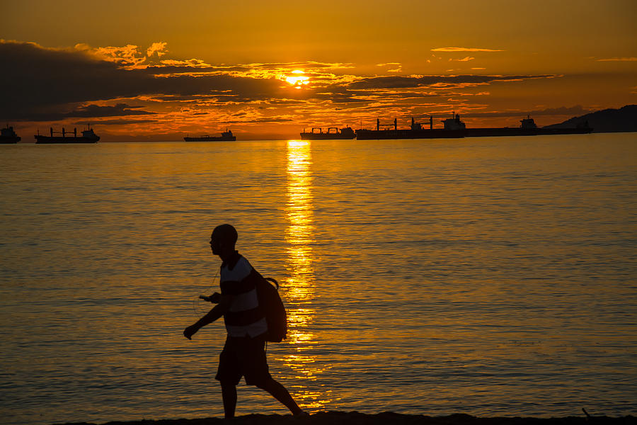 Walking into the Sunset Photograph by Sabine Edrissi