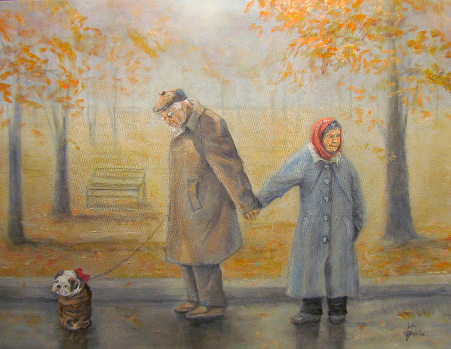 Walking Miss Daisy Painting by Donna Tucker