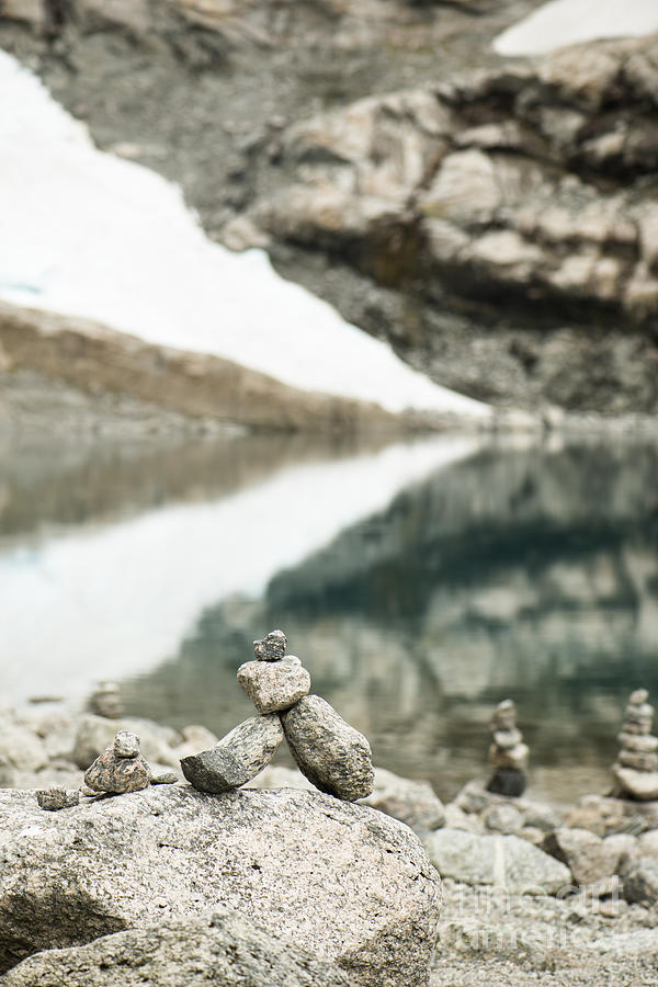 Pebbles Photograph - Walking Stack by Anne Gilbert