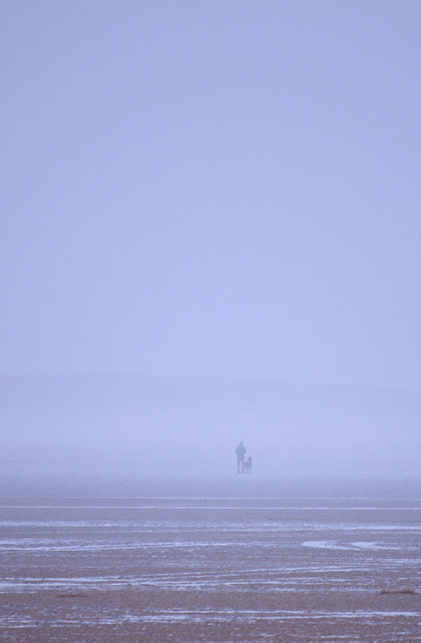 Walking the dog in the mist Photograph by Spikey Mouse Photography