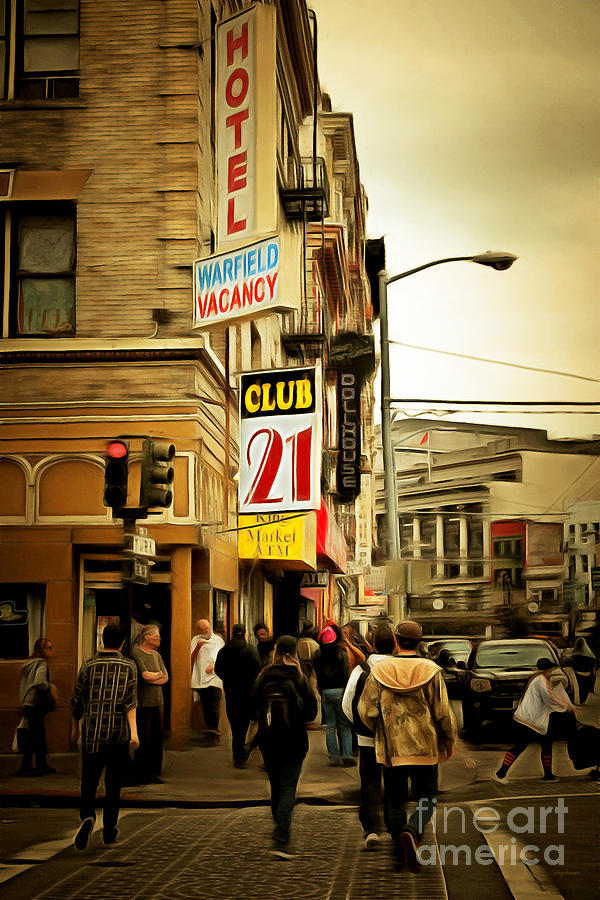San Francisco Photograph - Walking The San Francisco Tenderloin Streets 5D19353brun by Wingsdomain Art and Photography