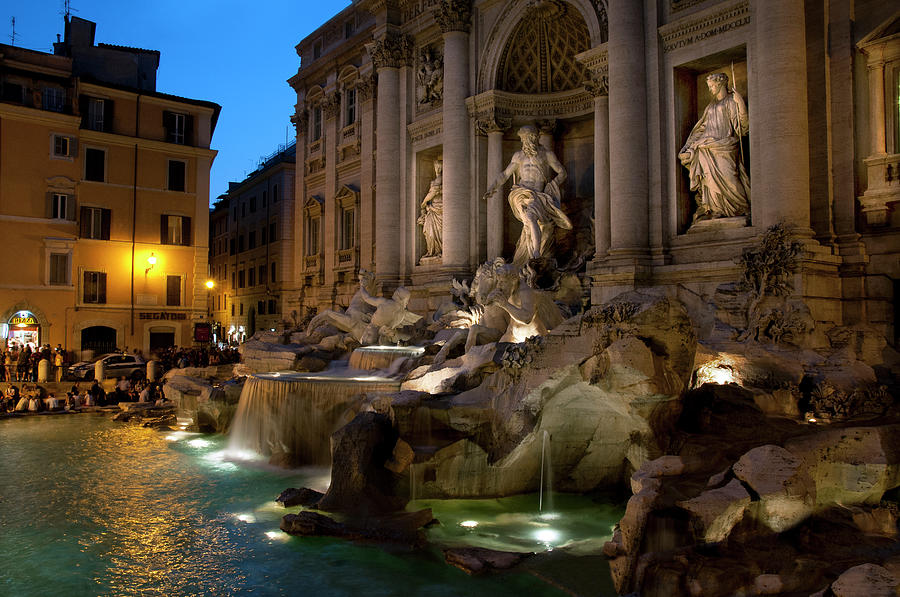 Walking Through Rome At Night Photograph by Mitch Diamond