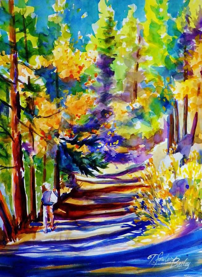 Walking Through Shadows  Painting by Tf Bailey