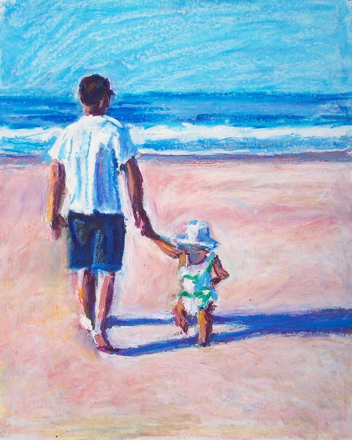Walking with Daddy Pastel by Bethany Bryant