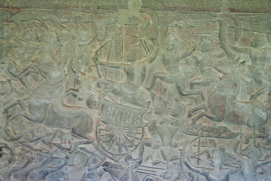 Wall Art in Angkor Wat #2 Photograph by James Gay