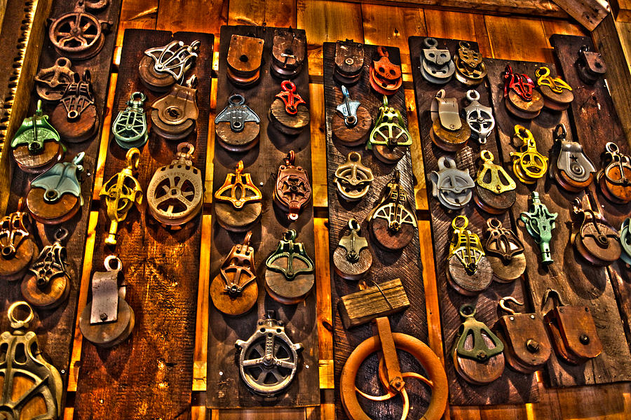 Tool Photograph - Wall Of Pulleys by Karol Livote