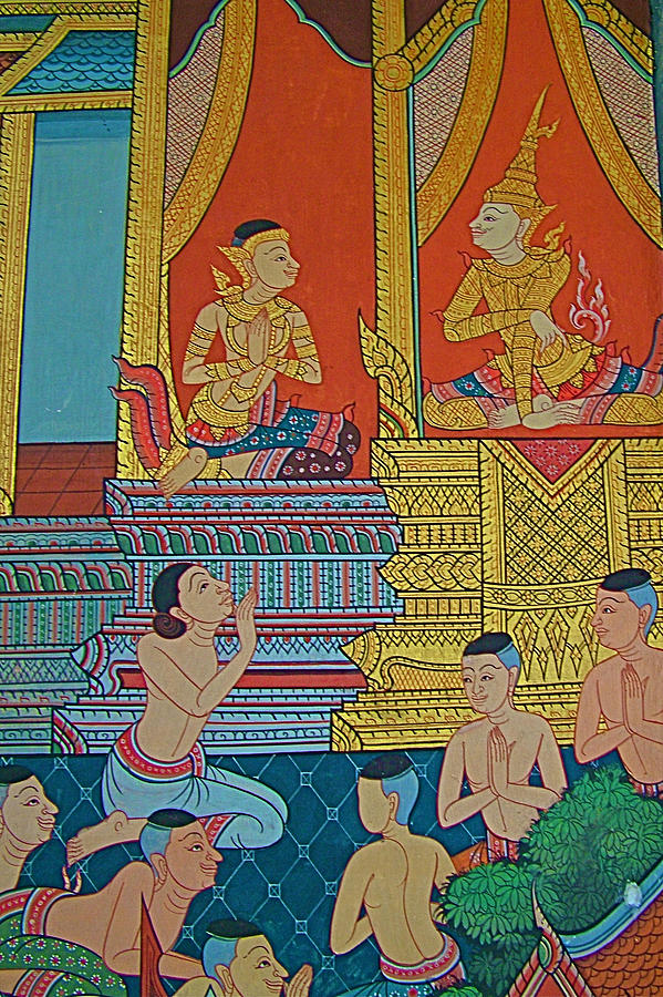 Wall Painting 2 in Wat Po in Bangkok-Thailand Photograph by Ruth Hager ...