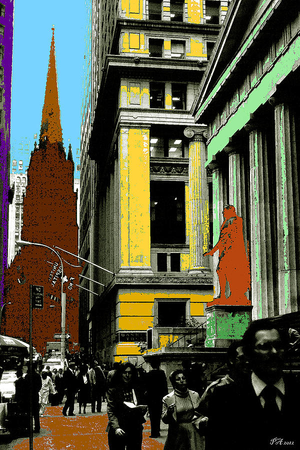 New York Pop Art 99 - Color Illustration Painting by Peter Potter