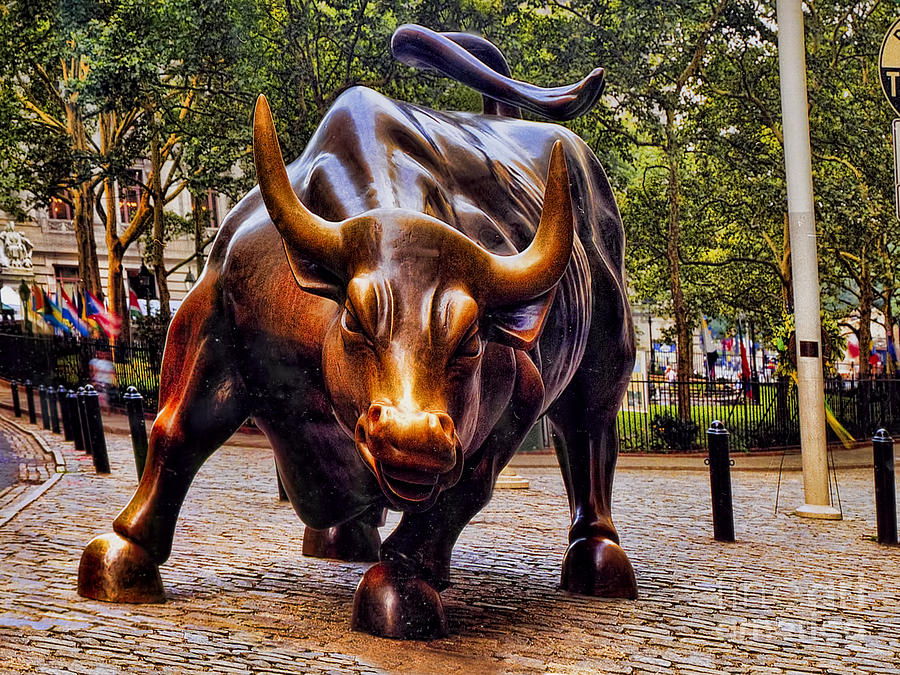 Wall Street Photograph - Wall Street Bull by David Smith
