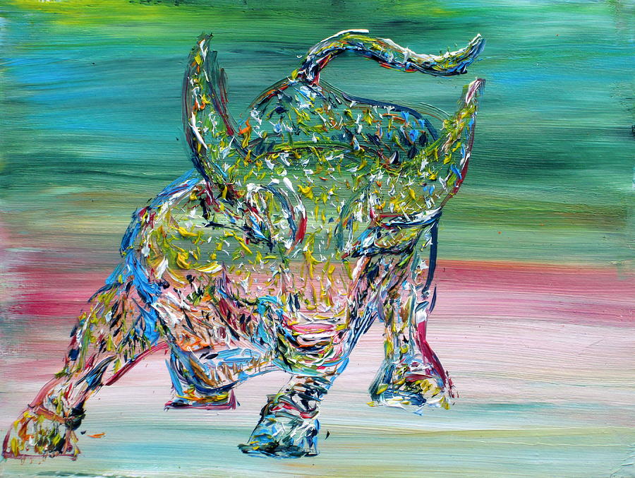Bull Painting - Wall Street Bull by Fabrizio Cassetta