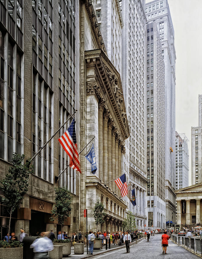 Wall Street in New York City Photograph by Mountain Dreams - Fine Art ...