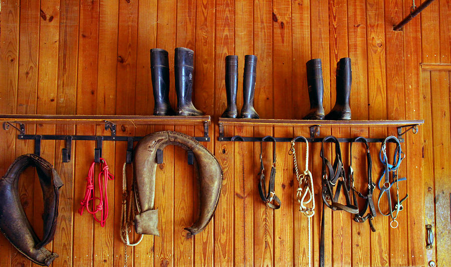 Wall Tack and boots Photograph by Andy Lawless