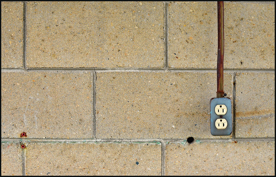 Wall with Outlet Photograph by Jeffrey Platt