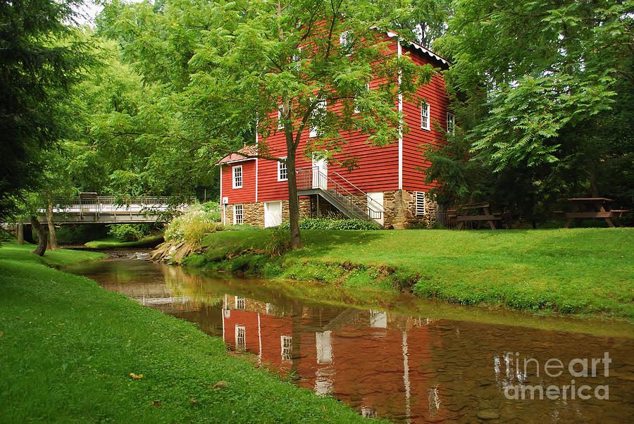 Wallace Cross Grist Mill Reflections Photograph by Bob Sample