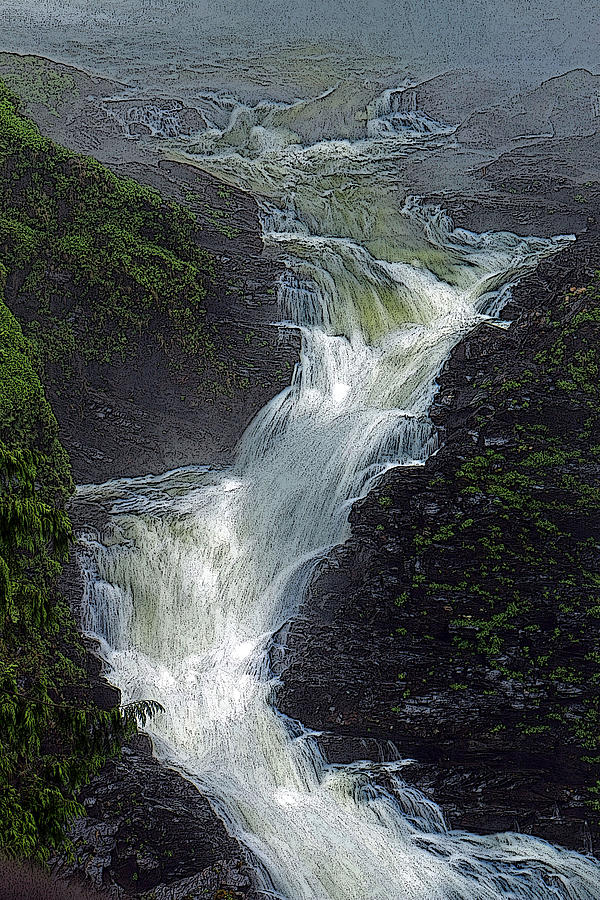 Waterfall Photograph - Wallace Falls Base PE by Brad Walters