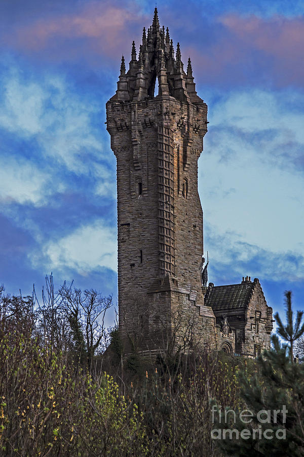 Nature Photograph - Wallace Monument During Sunset by Elvis Vaughn