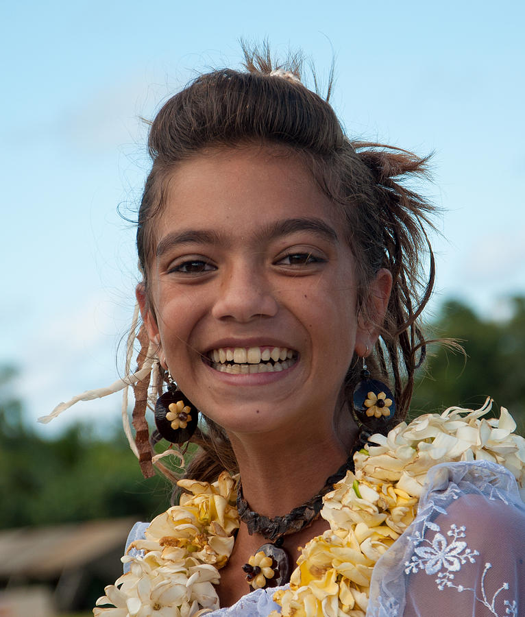 Wallis Girl, Pacific Mini Games, Wallis and Futuna Photograph by Sascha Grabow