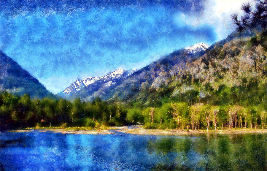 Wallowa Lake Digital Art