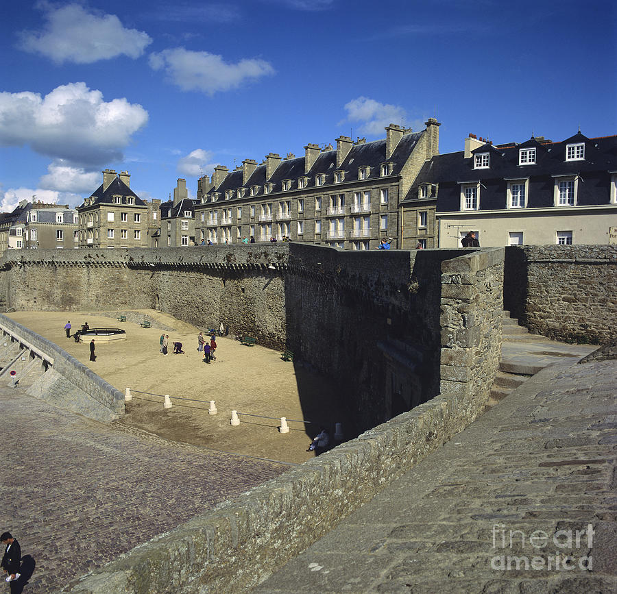 Walls of Saint Malo. Bretagne. Brittany. France. Europe Photograph by Bernard Jaubert