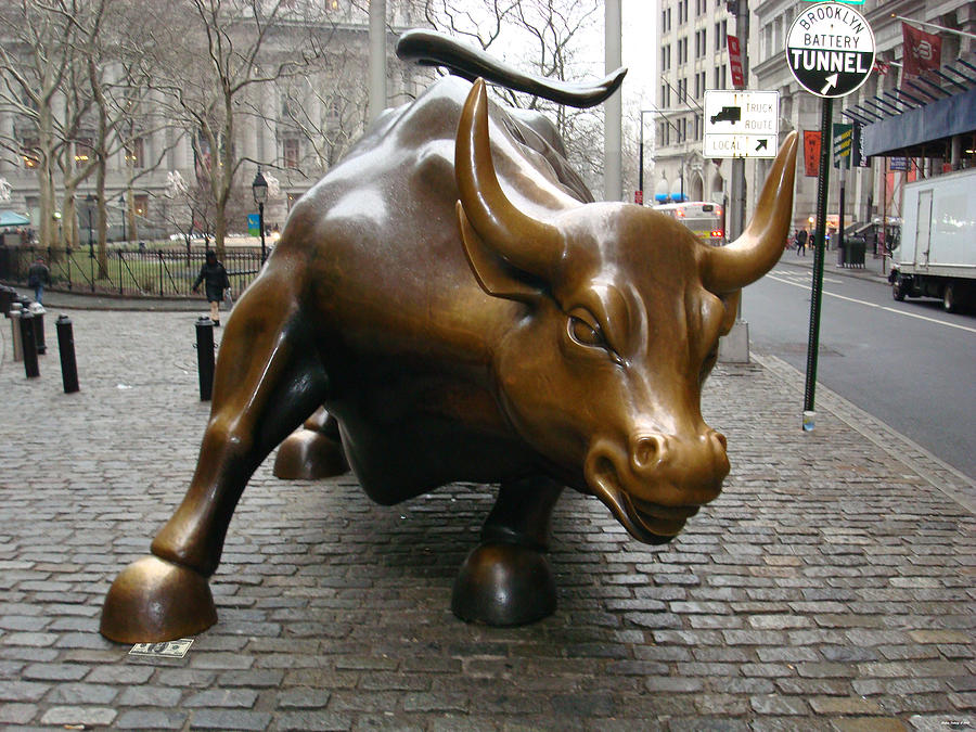 Wallstreet Dollar Charging Bull Photograph by Stefan Troberg - Fine Art ...