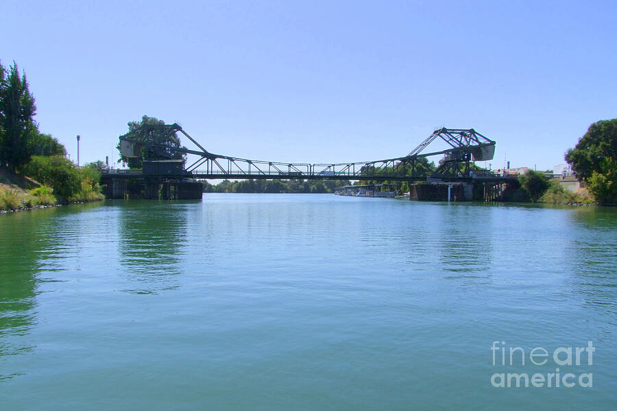 Sacramento Photograph - Walnut Grove Bascule Bridge by Mary Deal