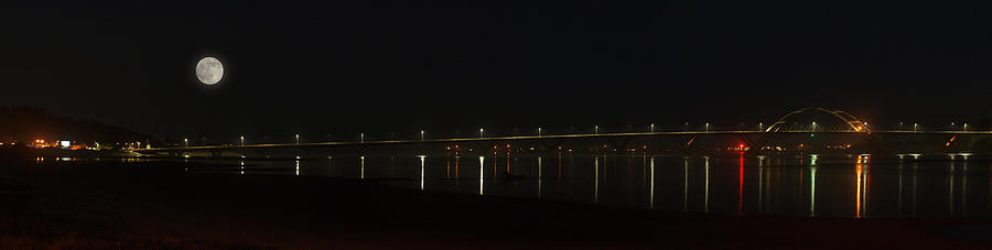 Waldport Bridge Panorama Photograph by HW Kateley