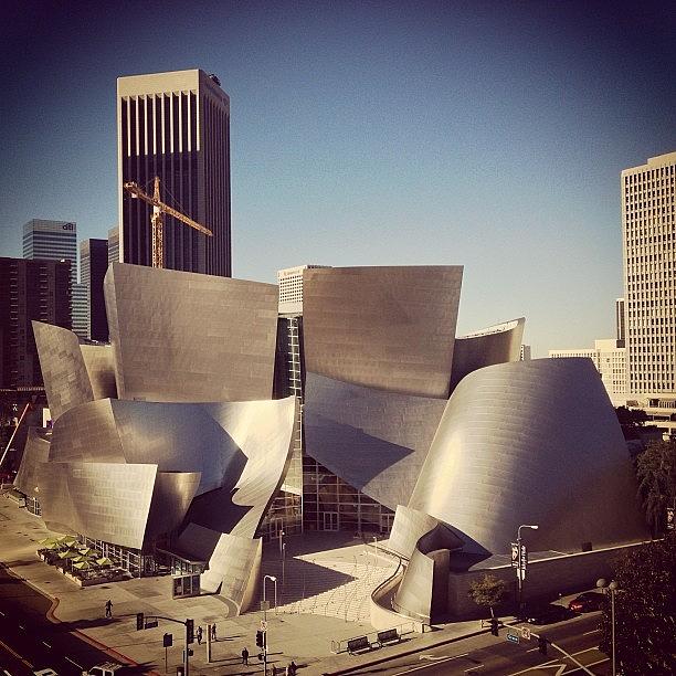 Architecture Photograph - Walt Disney Concert Hall View From 9th by Tony Castle