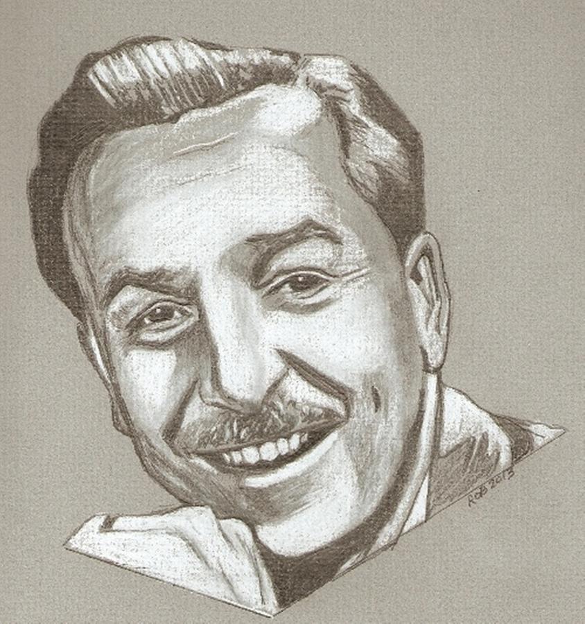 Walt Disney drawing Drawing by Robert Crandall Pixels