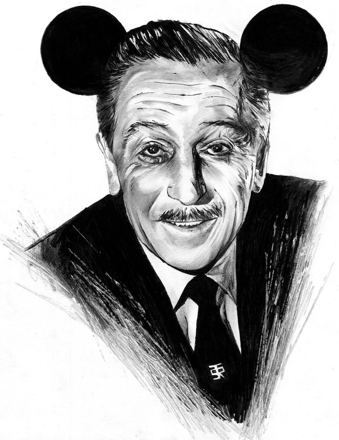 Walt Disney Drawing by Luke Forster Fine Art America